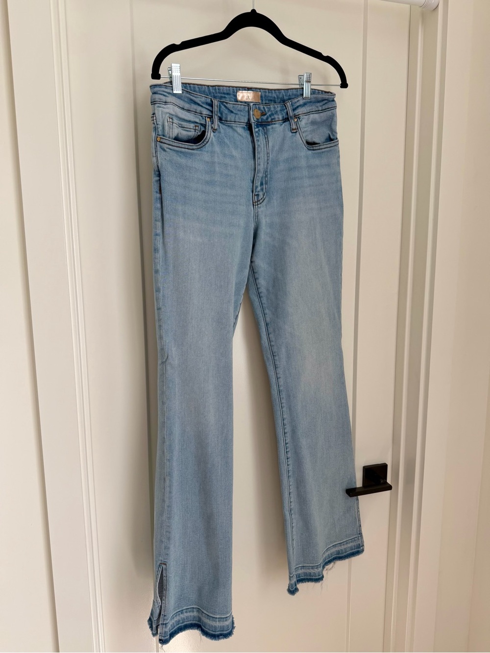 Light Blue Women's boot cut with side slit Jeans